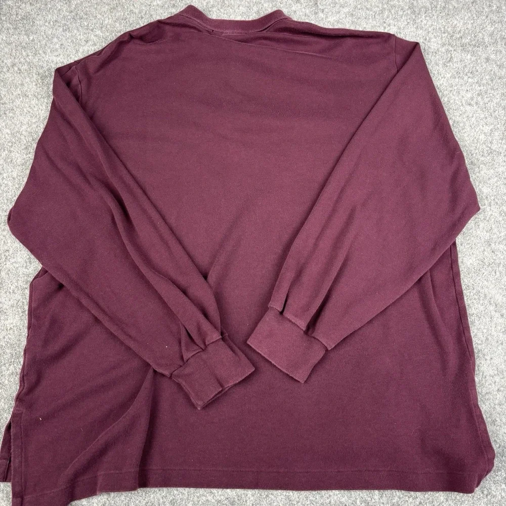 Polo Ralph Lauren Shirt Mens Xl Long Sleeve Polo Burgundy‎ Preppy Casual Button